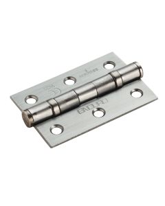 Carlisle Brass Bearing Hinge 76mm x 51mm x 2mm Satin Chrome (Pack of 2) HIN1322/7SCP/BP
