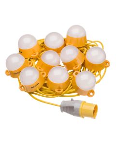 Festoon LED Lights 22m Cable 110v 10 Bulbs FPPSLFESTL22