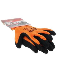 Scan Large Orange Foam Latex Gloves L SCAGLOLATOL