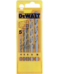 *Clearance* Dewalt Masonry 5 Piece Drill Sets 4mm to 10mm DT6952QZ