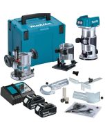 Makita 18v LXT Router Trimmer With 2 x 5.0amp Batteries and DC18RC Charger In A Makpac Case